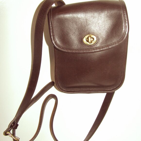 Vintage Coach Brown Small Sidepack #9978 - Picture 2 of 7